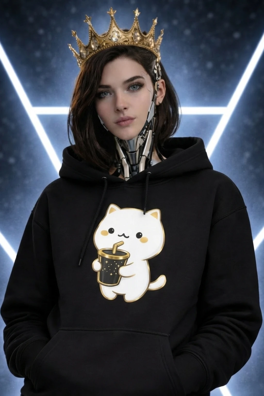 Sudadera con capucha Zelyor Statement Negra