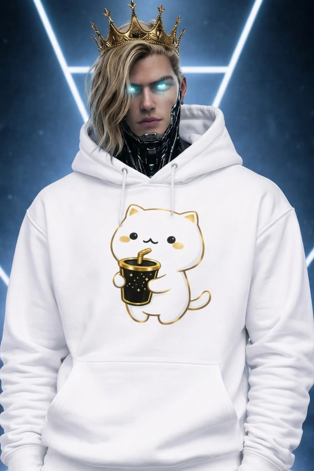 Sudadera con capucha Zelyor Statement Blanca