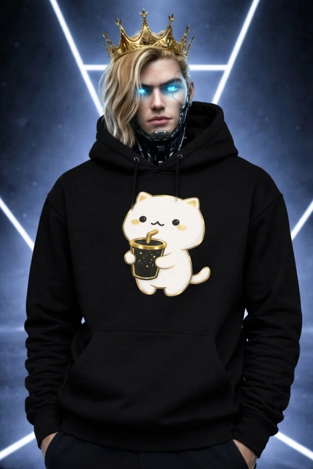 Sudadera con capucha Zelyor Statement Negra